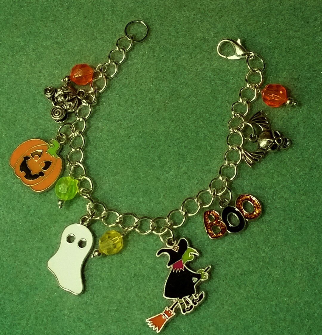 Happy Halloween Charm Bracelet Etsy