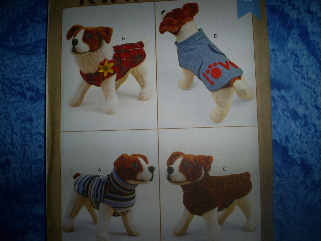 Simplicity 9520 Size XSXL Dog Coats Etsy UK