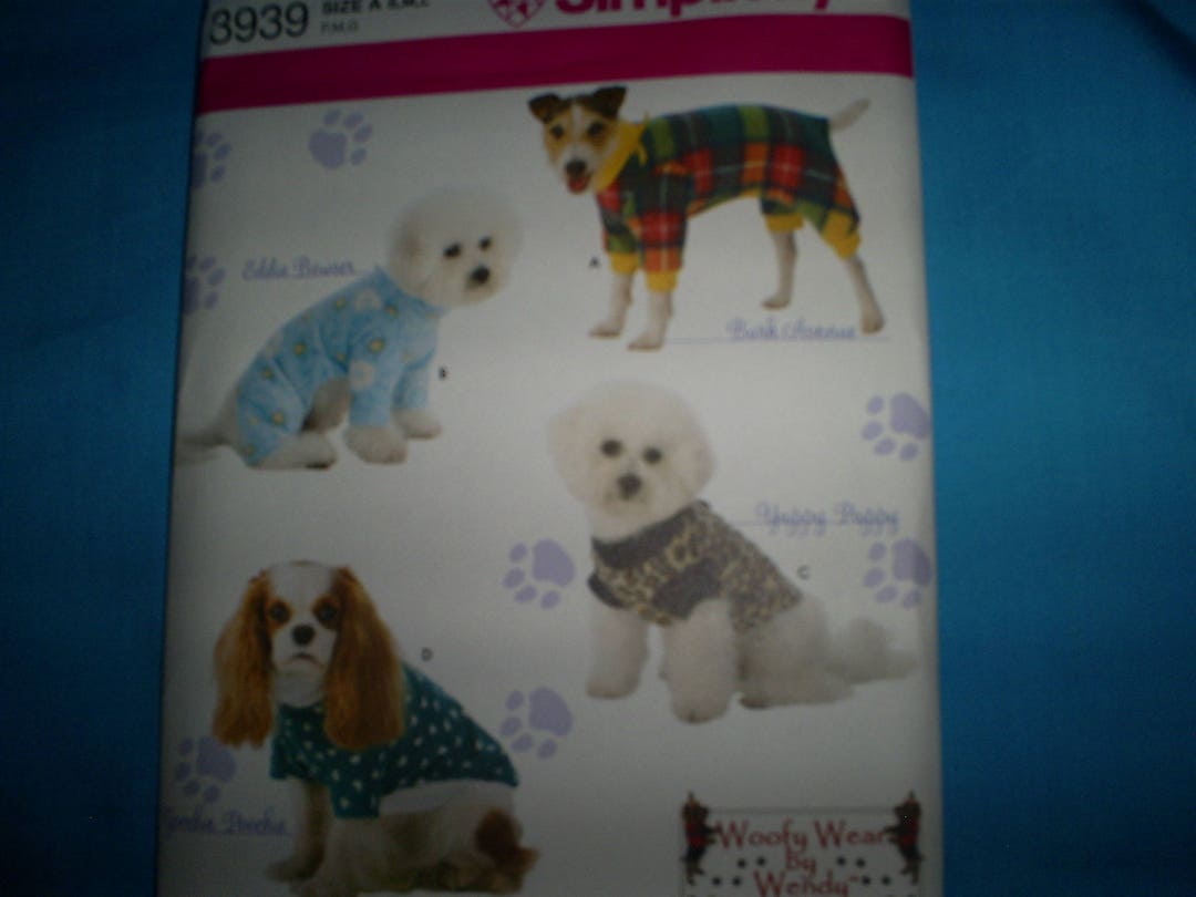 Simplicity 3939 Size SL Dog Coats. Etsy