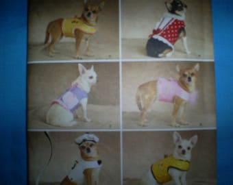 Simplicity 2393 Size XXS-MED Dog Coats.