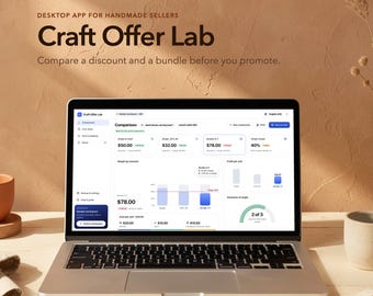 Handmade Profit Calculator for Discounts and Bundles, Offline Browser App