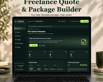 Freelance Quote Builder: Service Packages & Printable Quotes, Offline HTML App