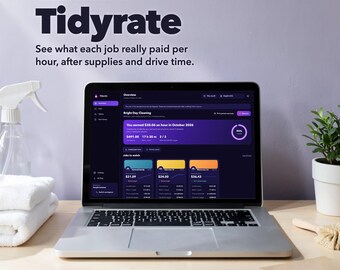 Cleaning Business Profit Tracker, Job Cost Review, Estimate vs Actual Time (Digital Download)