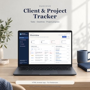Freelance Client and Project Tracker HTML App | Duecove