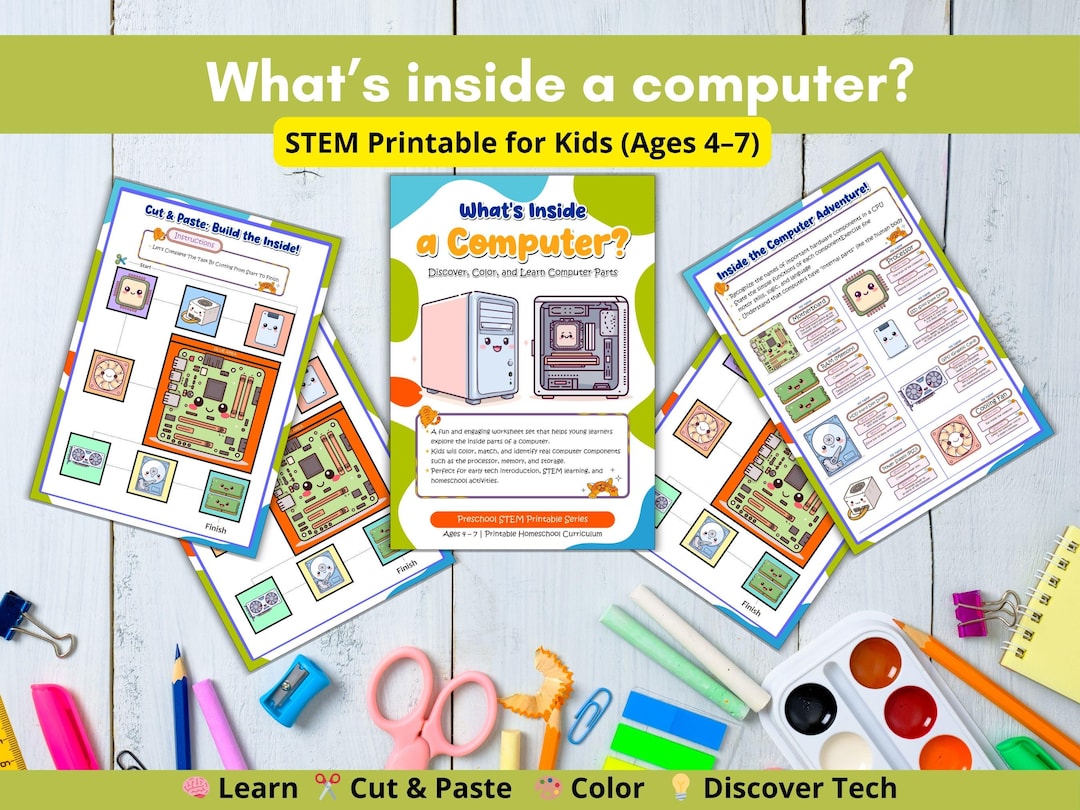 Computer STEM Busy Book – Kids Learning Printable (PDF) - Etsy
