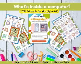 Libro de actividades de informática STEM – Material didáctico imprimible para niños (PDF)