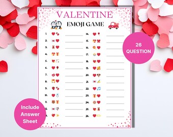 Juego de emojis de San Valentín imprimible para niños y familias (PDF)