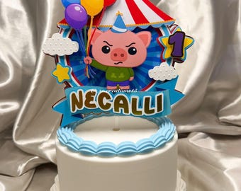 Plim Plim “Hoggie” Cake Topper