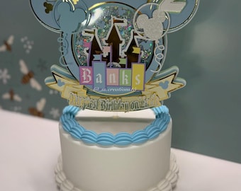 Adorno para tarta vintage de Disney con forma de coctelera