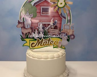 Farm Animal Cake Topper