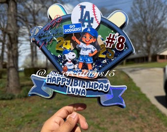 LA Dodgers Cake Topper Shaker