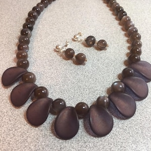 Gift for Her of Chocolates- Moonstone Necklace Set
