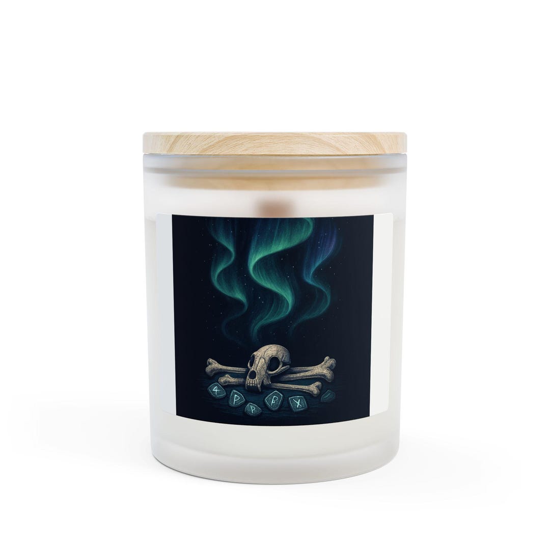 Skull and Runes Candle - Etsy
