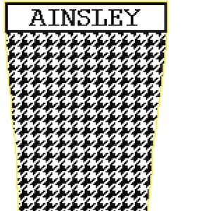 Christmas Stocking Cross Stitch Houndstooth 2