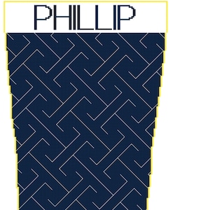 Christmas Stocking Cross Stitch Sashiko 7 with Name
