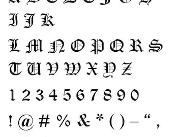 Old English-61 Cross Stitch Font (Large) SALE SALE SALE