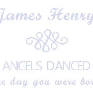 Angels Danced the Day You Were Born Boy or Girl Cross Stitch Pattern