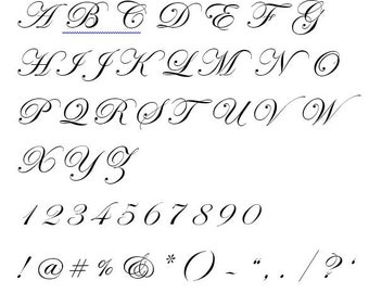 Edwardian Script-61 Cross Stitch Font (Large) SALE SALE SALE