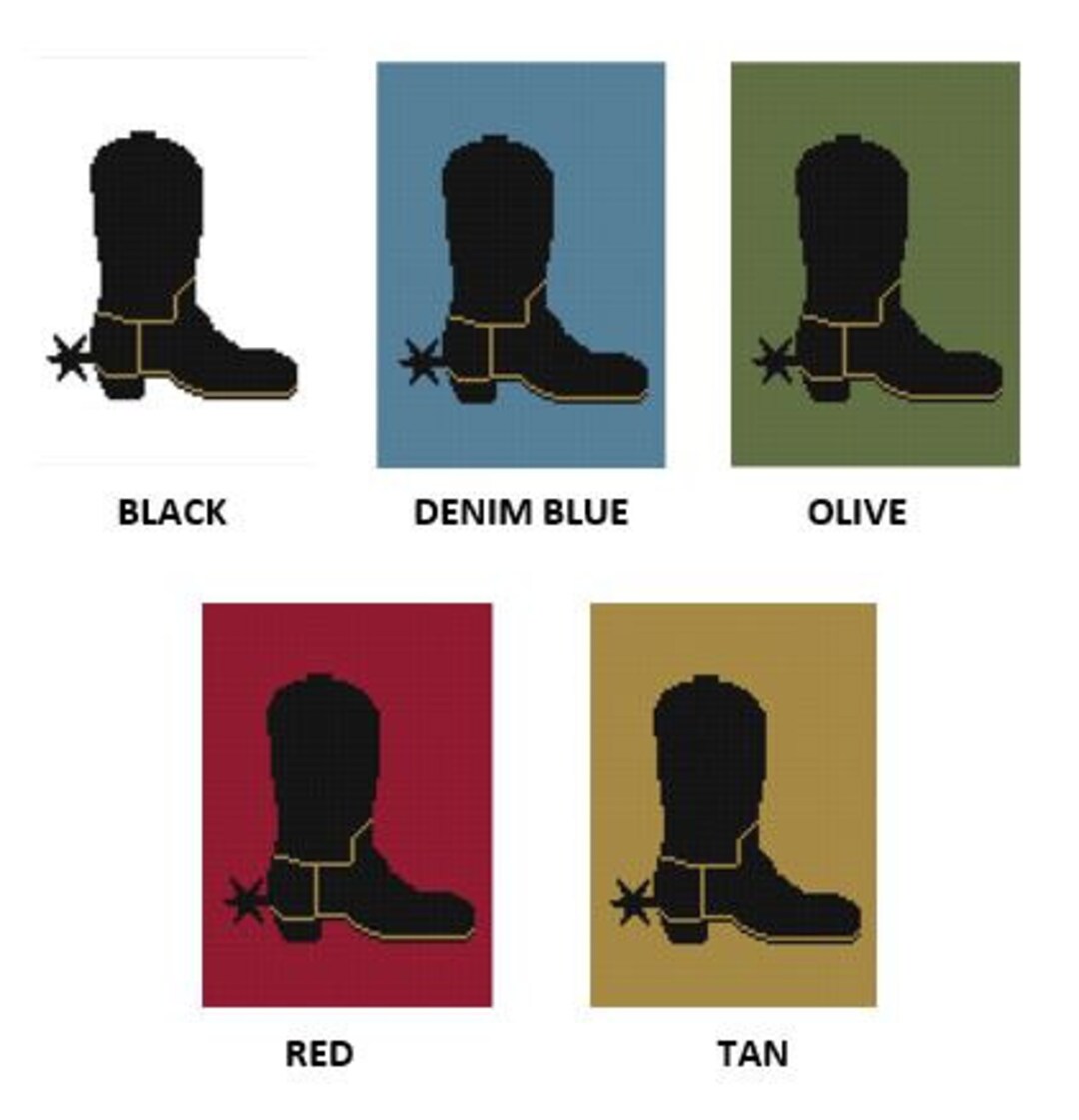 Cowboy Boot Wall Art Cross Stitch Pattern - Etsy