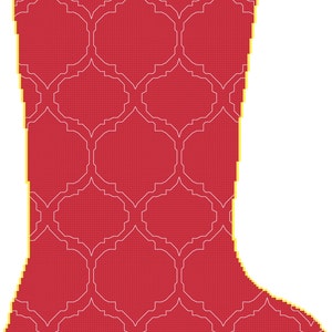 Christmas Stocking Cross Stitch Sashiko 4 with Name