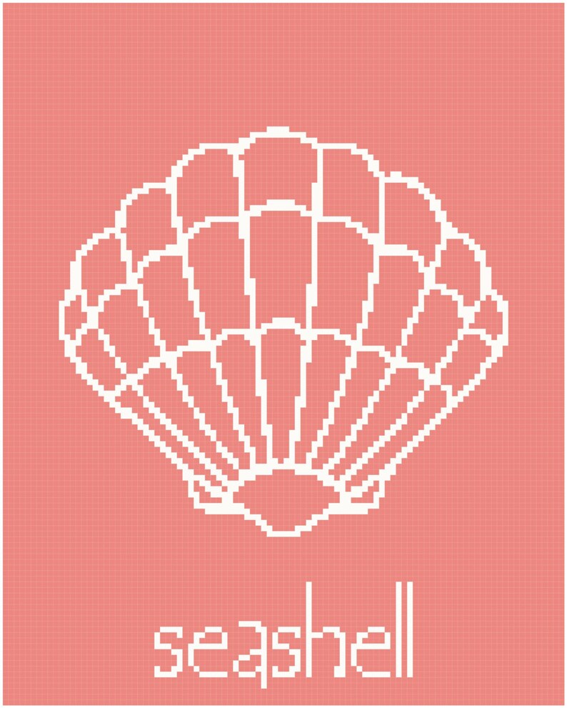 Seashell Wall Art Cross Stitch Pattern - Etsy