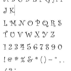 Curlz-61 Cross Stitch Font (Large) SALE SALE SALE