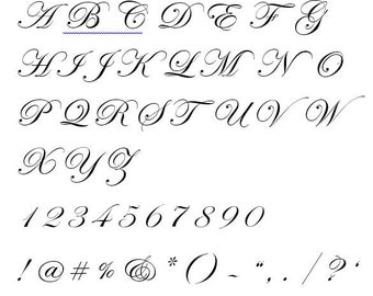 Edwardian Script-41 Cross Stitch Font (Medium) SALE SALE SALE