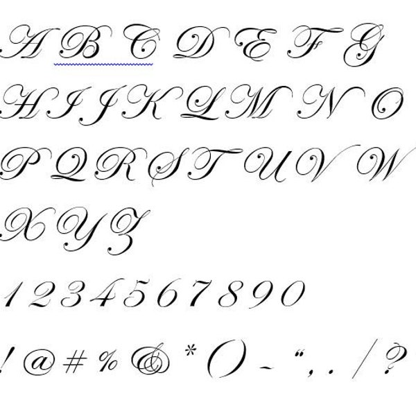 Edwardian Script-41 Cross Stitch Font (Medium) SALE SALE SALE