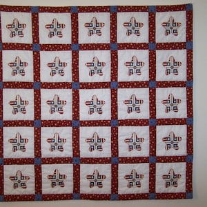 Americana Stars and Stripes Appliqued Lap quilt SALE SALE SALE image 2