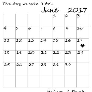 「誓います」と言った日カレンダー 壁アート クロスステッチ パターン