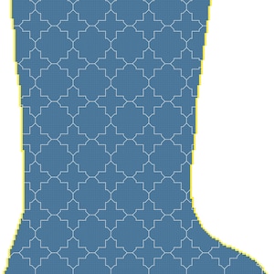 Christmas Stocking Cross Stitch Sashiko 3 with Name