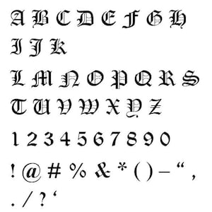 Old English-21 Cross Stitch Font (Small) SALE SALE SALE