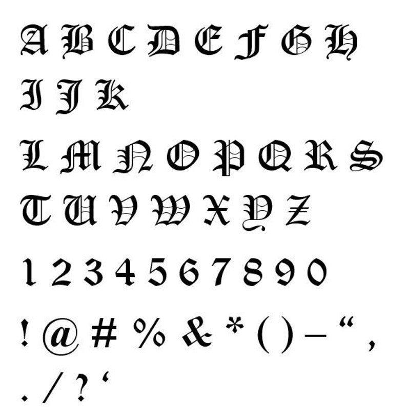 Old English-21 Cross Stitch Font Small SALE SALE SALE | Etsy
