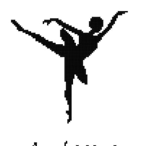 Ballett Position Arabeske Wand Kunst Kreuzstich Muster