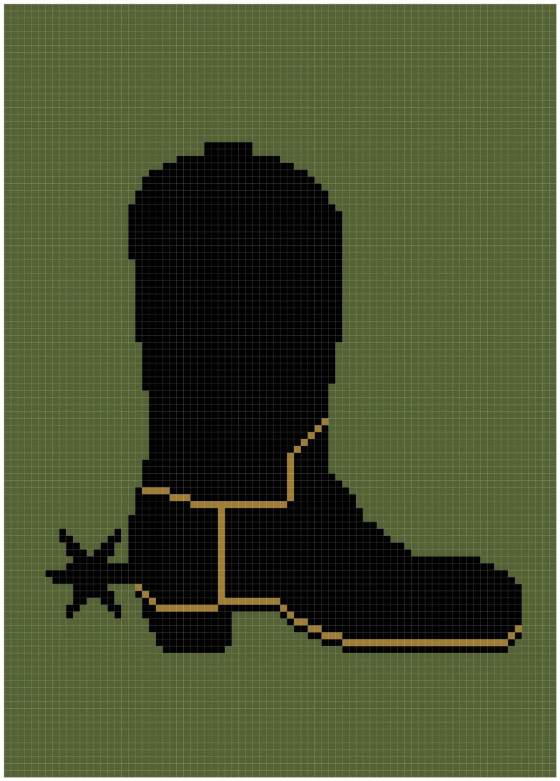 Cowboy Boot Wall Art Cross Stitch Pattern | Etsy