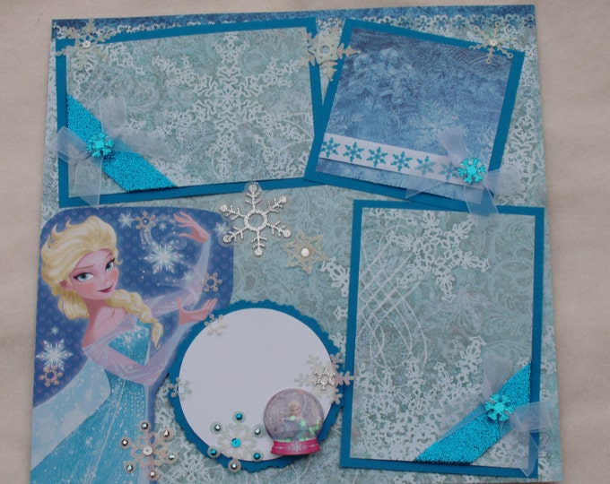 Disney Frozen Anna Elsa Olaf Birthday Winter Snowflakes Snowman Sisters