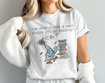 Funny Bookworm T-Shirt – How Many Nights Reading Tee, Bibliophile Gift