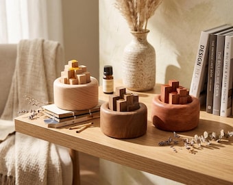 Beech Wood Reed Diffuser Set, Natural Essential Oil Aroma Diffuser, Eco-Friendly Home Fragrance Decor, Fireless Aromatherapy