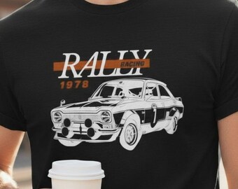 ヴィンテージラリーカーTシャツ：レトロな自動車シャツ