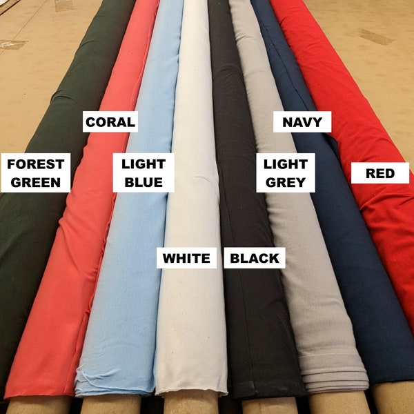 Organic Cotton Jersey Fabric - 7 Colors with Matching Rib - Made in USA [OGJSY]