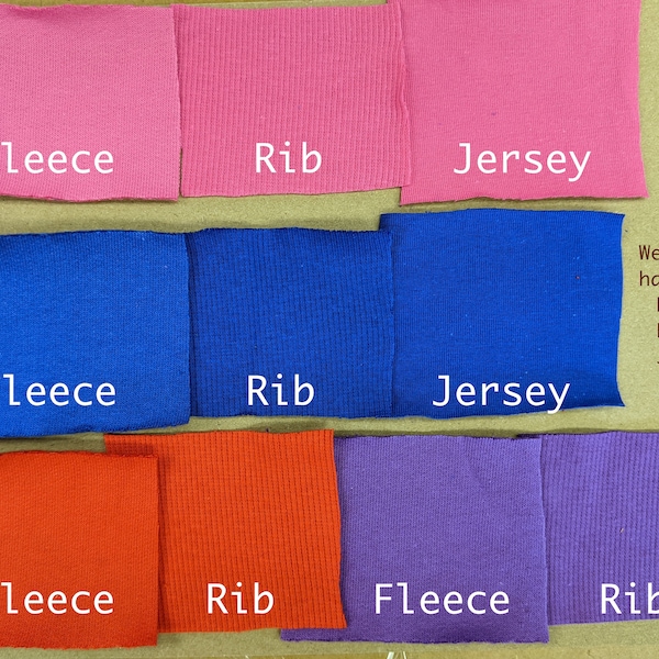 Combed Cotton Fleece, Rib & Jersey - 4 Colors - Made in USA [OGIMP]