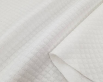 Mini Diamond Quilt Knit Fabric Made in USA Cotton Polyester [5910Q]