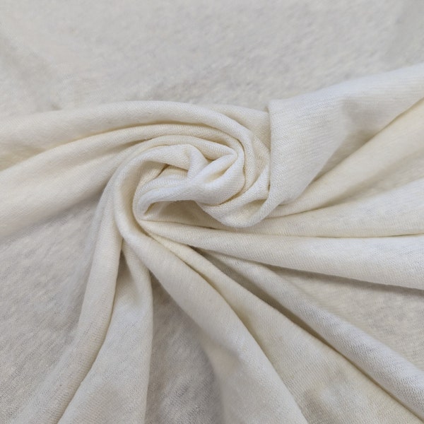 Organic Hemp Cotton Jersey Fabric in Natural (Undyed) - 1 YARD [HEMP]