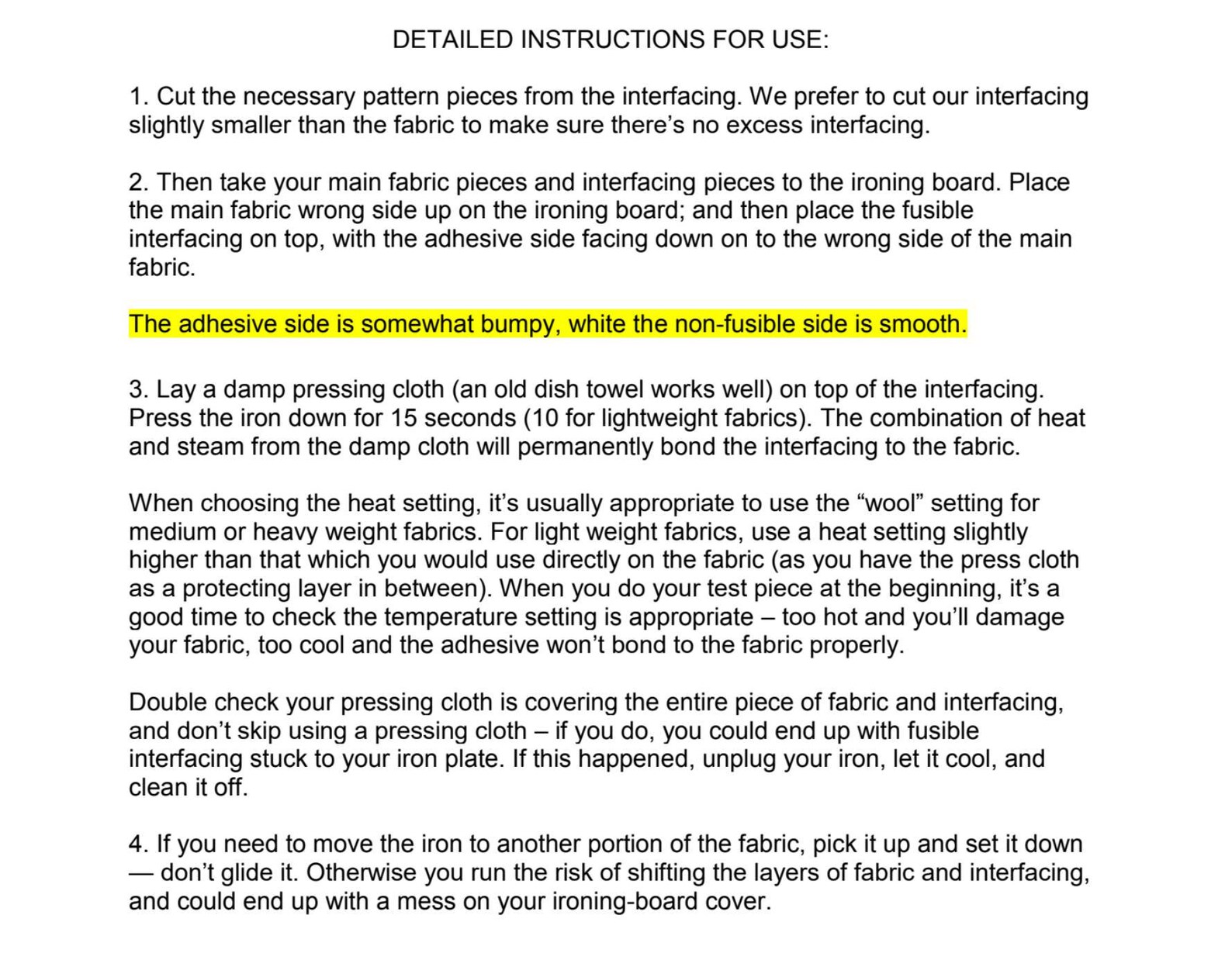 60 Lightweight Fusible Interfacing Nonwoven white 1 Etsy