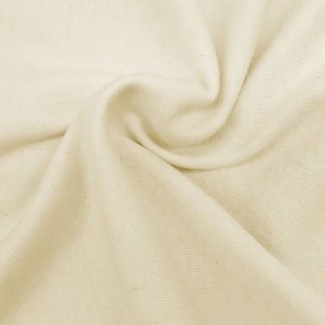 Organic Cotton Interlock Fabric Natural Undyed Cotton Fabric | Made in USA [FIN]