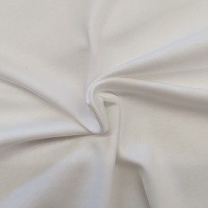 Supima Cotton Rib Knit Fabric | White | Baby Rib 1x1 | Made in USA [2329S]