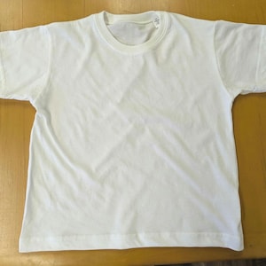 Kids Organic T-shirt 100% Cotton | Lightweight Knit Jersey | Optical White PFD PFGD | Gender Neutral | Made in USA