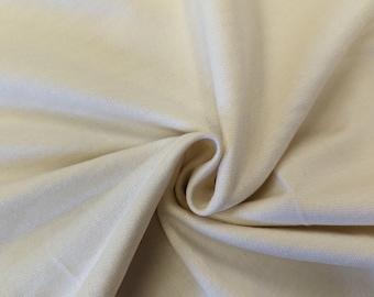 Organic Cotton Fleece Brushed | Natural Undyed Fabric | Made in USA [5326]