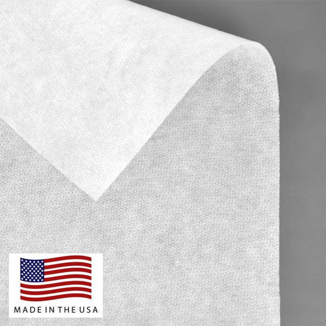 60 Lightweight Fusible Interfacing Non-woven White MADE in USA 1 Yard IF 