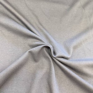 Tessuto interlock in cotone Supima color antracite con coste abbinate / Tessuto in cotone Pima / Prodotto negli Stati Uniti [FBC]